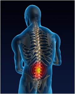Lower region of spine